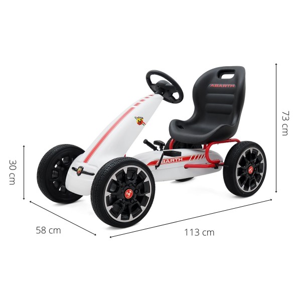 Дитячий веломобіль GoKart Milly Mally Abarth, білий