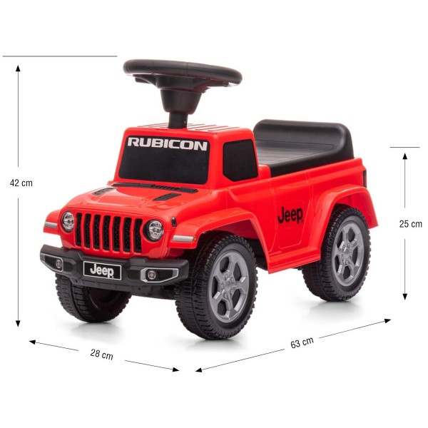 Машинка толокар Milly Mally Jeep Rubicon Gladiator, червоний