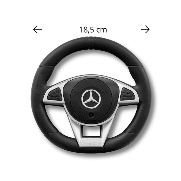 Дитяча машинка-толокар з ручкою Milly Mally Mercedes-AMG C63 Coupe, білий