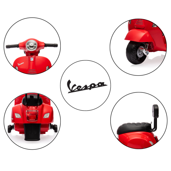 Дитяча машинка на акумулятор Milly Mally Mini Vespa GTS, червоний