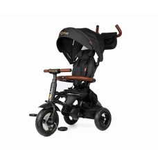 Триколісний велосипед-коляска Qplay Rito Deluxe Rubber, чорний