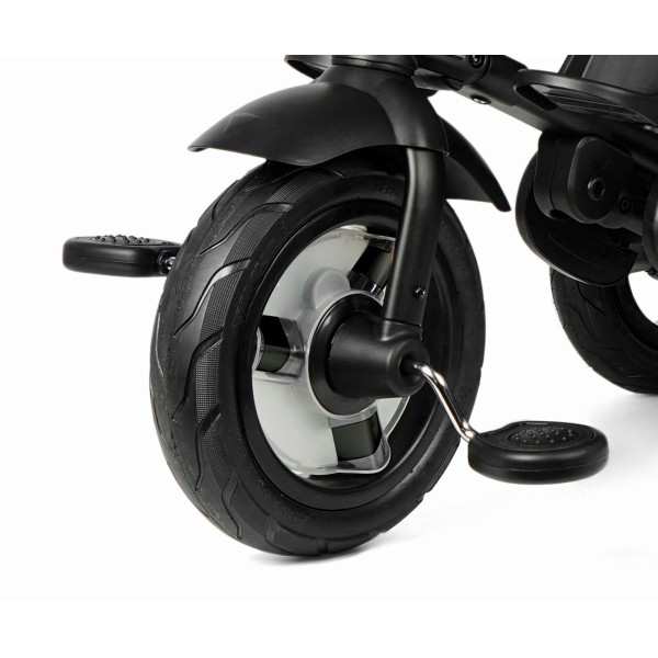 Триколісний велосипед-коляска Qplay Rito Deluxe Rubber, чорний