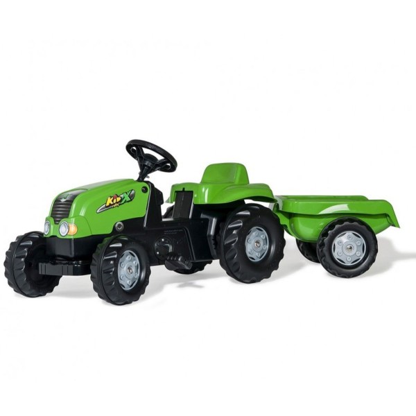 Трактор на педалі з причепом Rolly Toys Rolly Kid, зелений (012169)