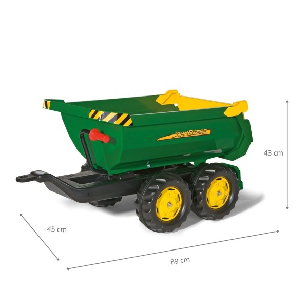 Причіп-напівсамоскид Rolly Toys Rolly Halfpipe John Deere (122165)