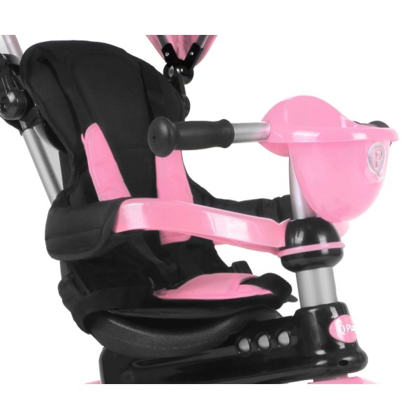 Триколісний велосипед-коляска Qplay Comfort, рожевий