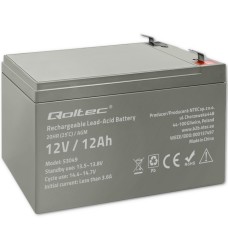 Акумулятор необслуговуваний LongLife AGM Qoltec 12V 12А/год