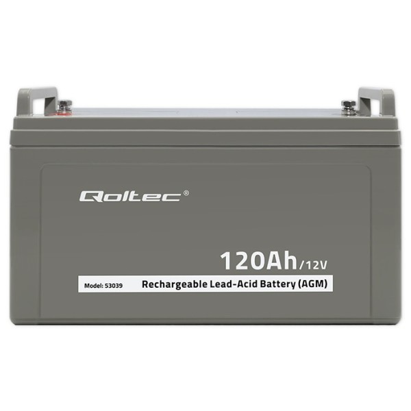Акумулятор необслуговуваний LongLife AGM Qoltec  12V 120А/год