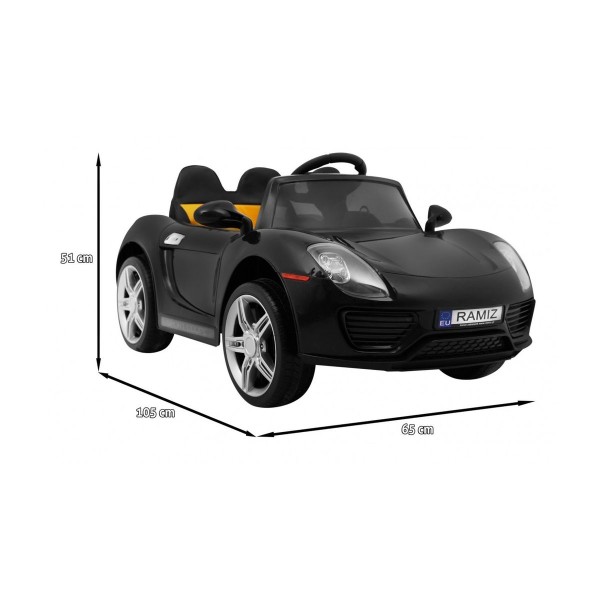 Автомобіль на акумулятор Ramiz Roadster, чорний