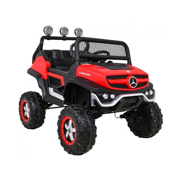 Джип на акумуляторі 4x4 Mercedes Benz Unimog Terenowy, червоний