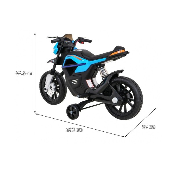 Мотоцикл на акумулятор Ramiz Night Rider, блакитний
