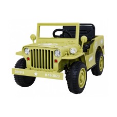 Джип на акумулятор військовий 4x4 Ramiz Retro, бежевий
