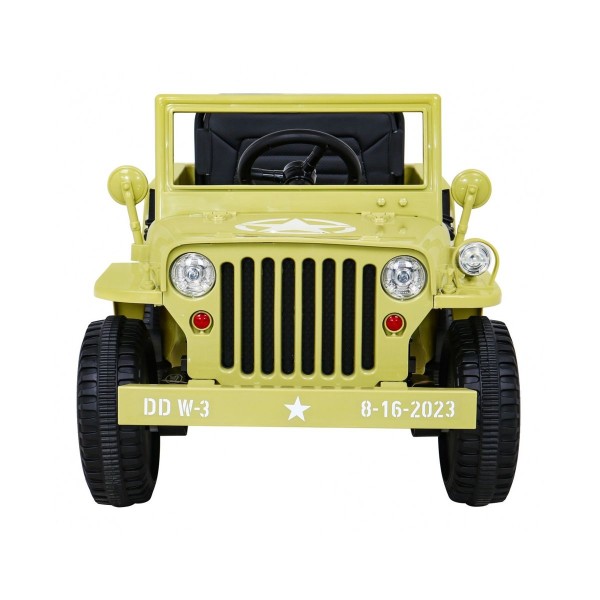Джип на акумулятор військовий 4x4 Ramiz Retro, бежевий