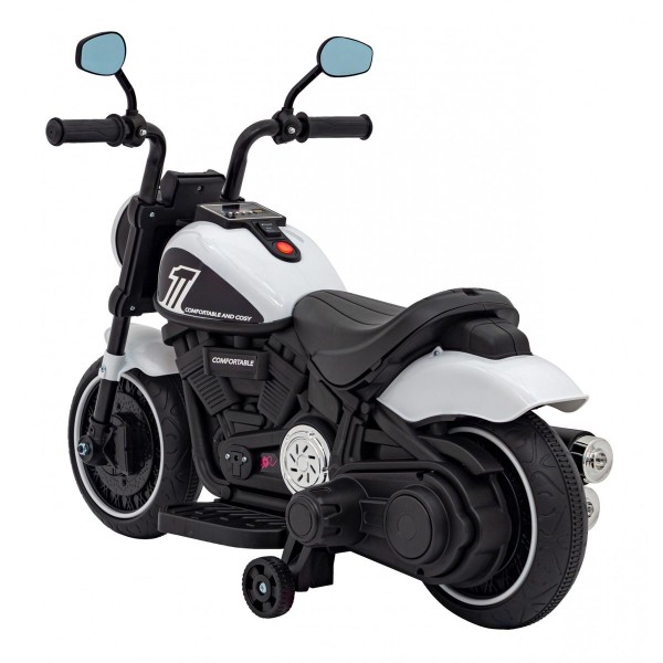Мотоцикл на акумуляторі Chopper FASTER, білий