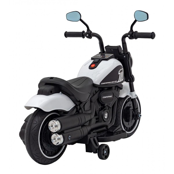 Мотоцикл на акумуляторі Chopper FASTER, білий