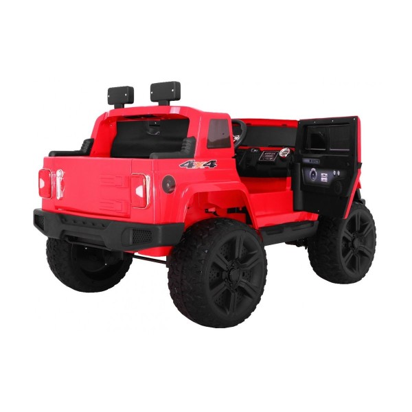 Джип на акумулятор 4x4 двомісний Ramiz Mighty Jeep, червоний