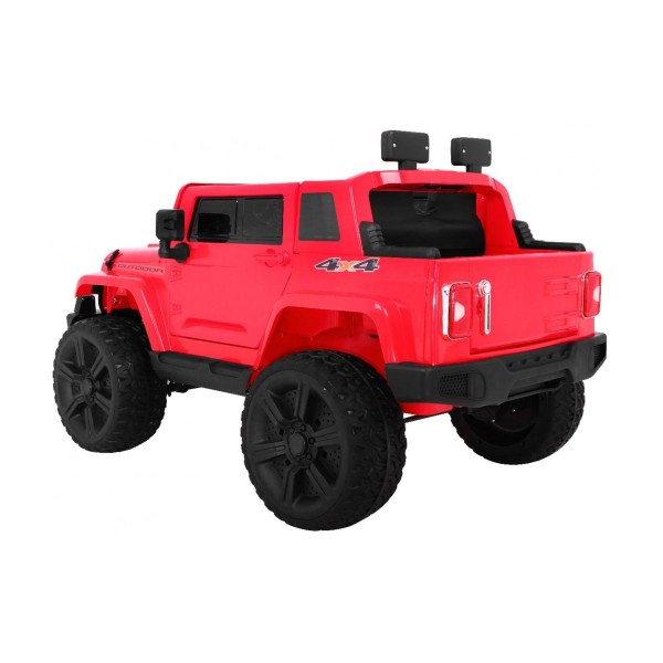 Джип на акумулятор 4x4 двомісний Ramiz Mighty Jeep, червоний