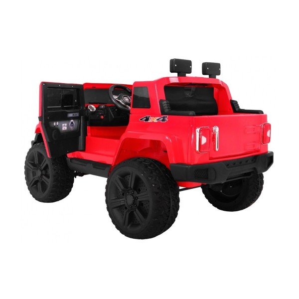 Джип на акумулятор 4x4 двомісний Ramiz Mighty Jeep, червоний