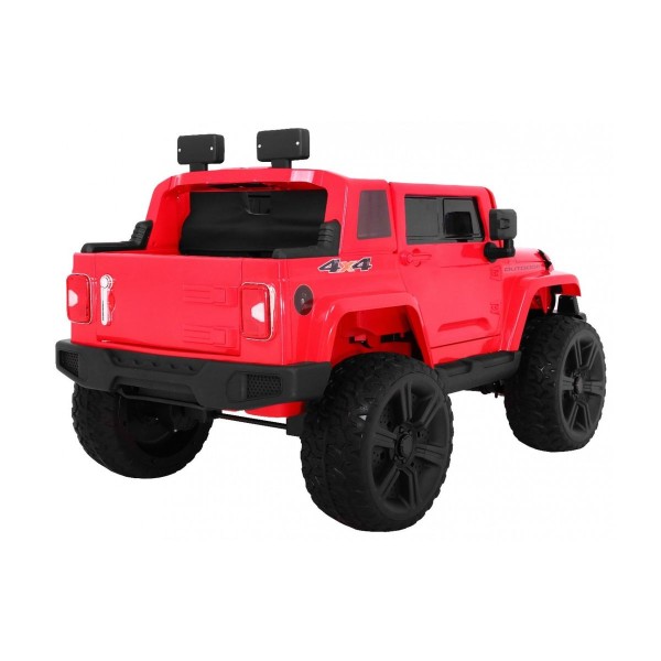 Джип на акумулятор 4x4 двомісний Ramiz Mighty Jeep, червоний