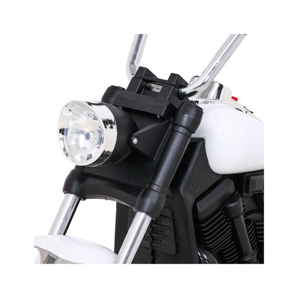 Мотоцикл на акумулятор Ramiz Chopper V-Max, білий