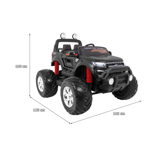 Джип на акумулятор Ford Ranger Monster 4x4, чорний