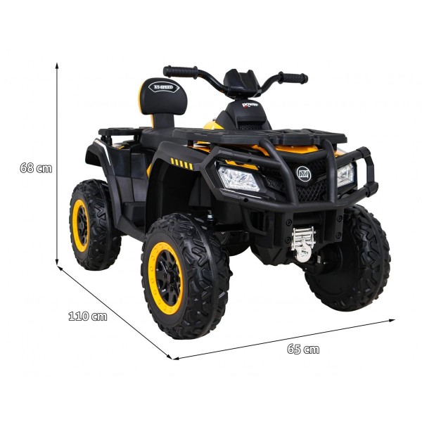 Квадроцикл 4x4 на акумулятор Quad XT-Speed, жовтий