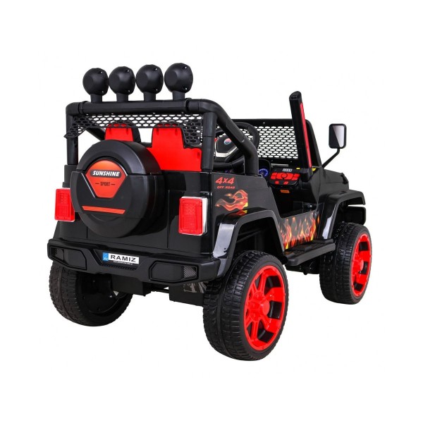Джип на акумулятор 4x4 Ramiz Raptor Drifter, полум'яний
