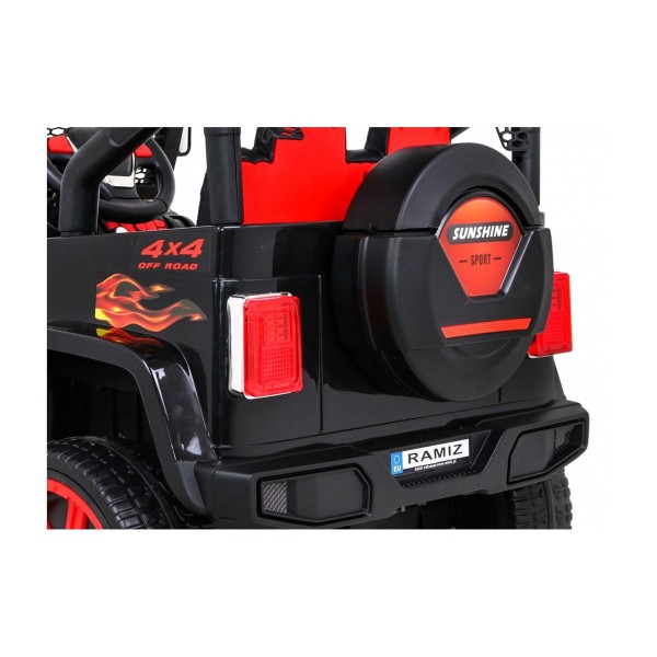 Джип на акумулятор 4x4 Ramiz Raptor Drifter, полум'яний