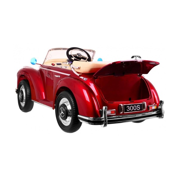 Автомобіль на акумуляторі Mercedes Benz 300S Retro, лакований, червоний
