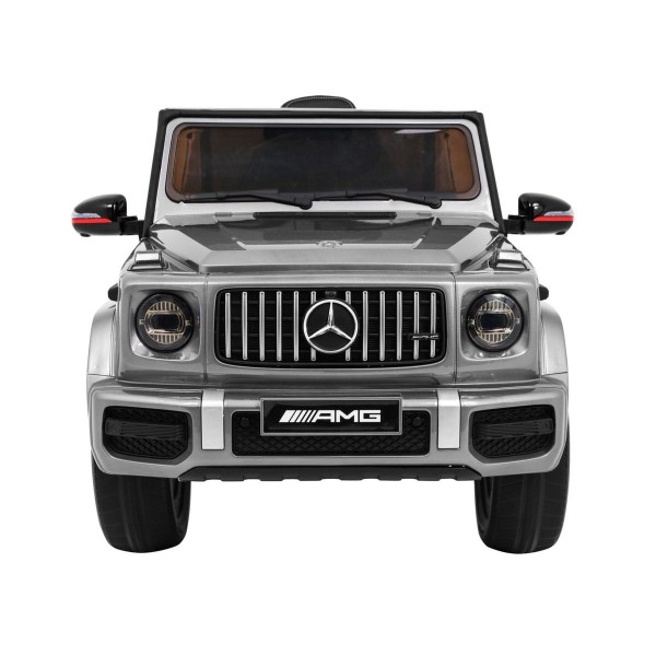 Джип на акумуляторі Mercedes AMG G63, лакований, срібний