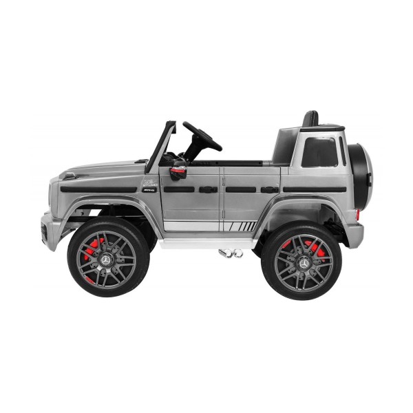 Джип на акумуляторі Mercedes AMG G63, лакований, срібний