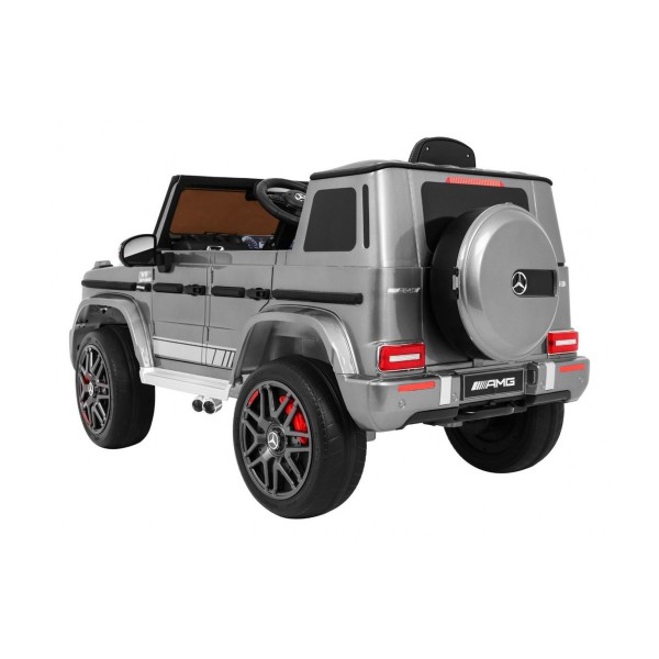 Джип на акумуляторі Mercedes AMG G63, лакований, срібний