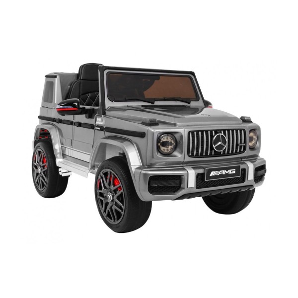 Джип на акумуляторі Mercedes AMG G63, лакований, срібний