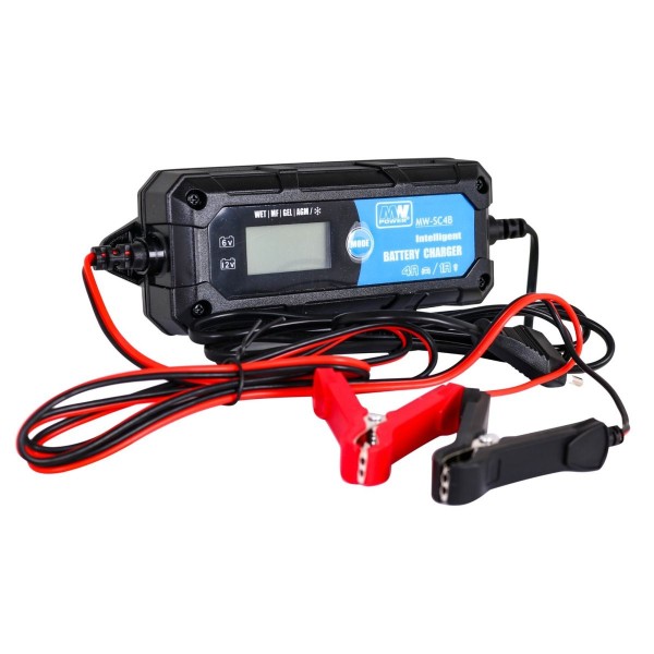 Зарядний пристрій з дисплеєм LCD 6V i 12V + 2 Tryby specjalne