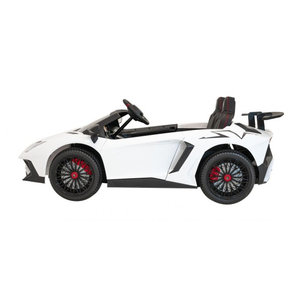 Автомобіль на акумуляторі двомісний Lamborghini Aventador SV, білий