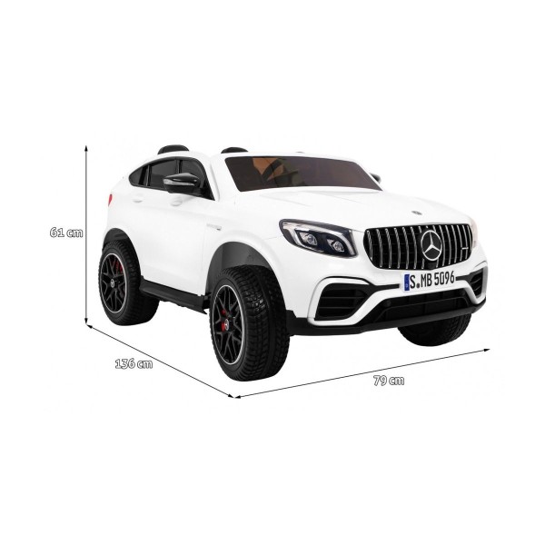 Джип на акумуляторі 4x4 Mercedes GLC 63S, білий