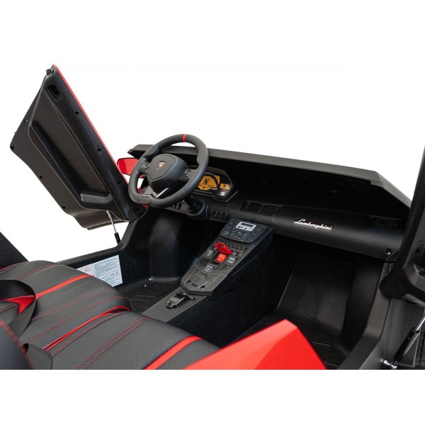 Автомобіль на акумуляторі двомісний Lamborghini Aventador SV, червоний