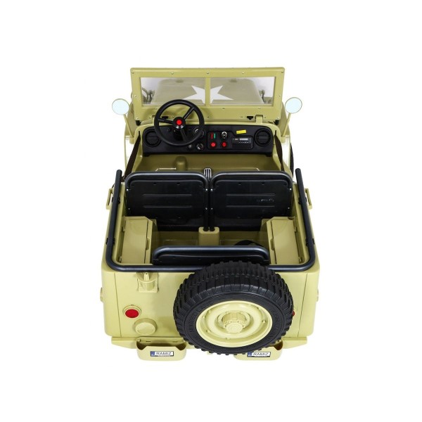 Джип на акумулятор військовий 4x4 3-місний Ramiz Retro, Matcha
