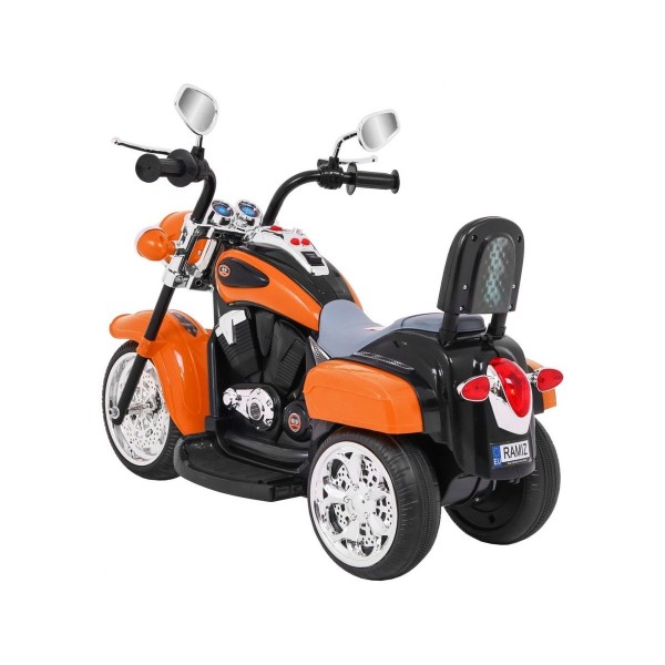 Мотоцикл на акумулятор Ramiz Chopper NightBike, оранжевий