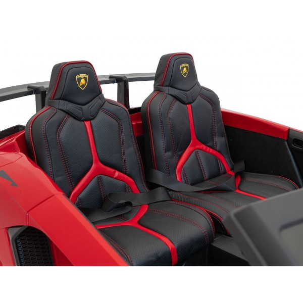 Автомобіль на акумуляторі двомісний Lamborghini Aventador SV, червоний