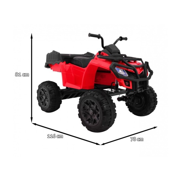 Квадроцикл 4x4 на акумулятор Ramiz Quad XL ATV, червоний