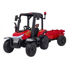 Трактор на акумулятор з причіпом Ramiz Blast, червоний