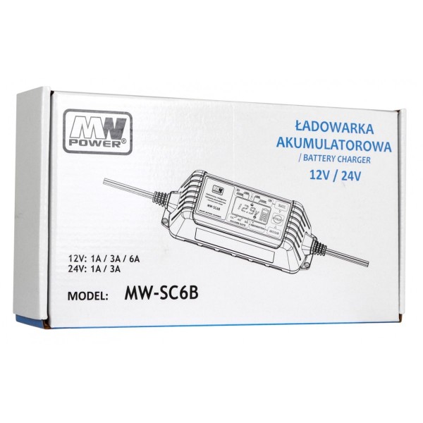 Зарядний пристрій з дисплеєм LCD 12V i 24V + 2 Tryby specjalne