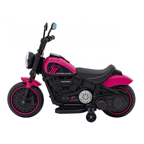 Мотоцикл на акумуляторі Chopper FASTER, рожевий