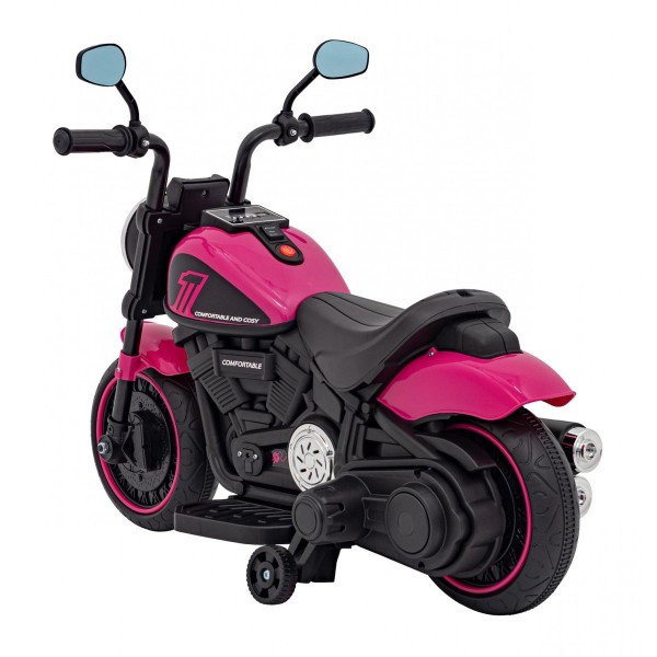 Мотоцикл на акумуляторі Chopper FASTER, рожевий