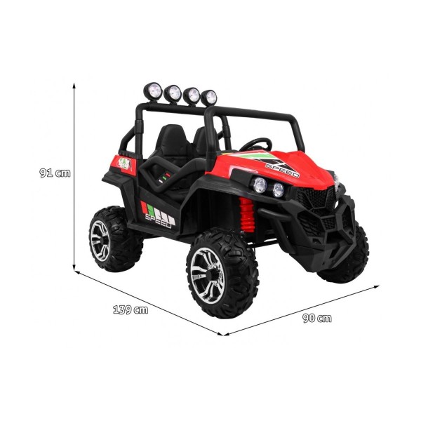 Двомісний баггі 4x4 на акумулятор Ramiz Grand Buggy Strong Lift, червоний