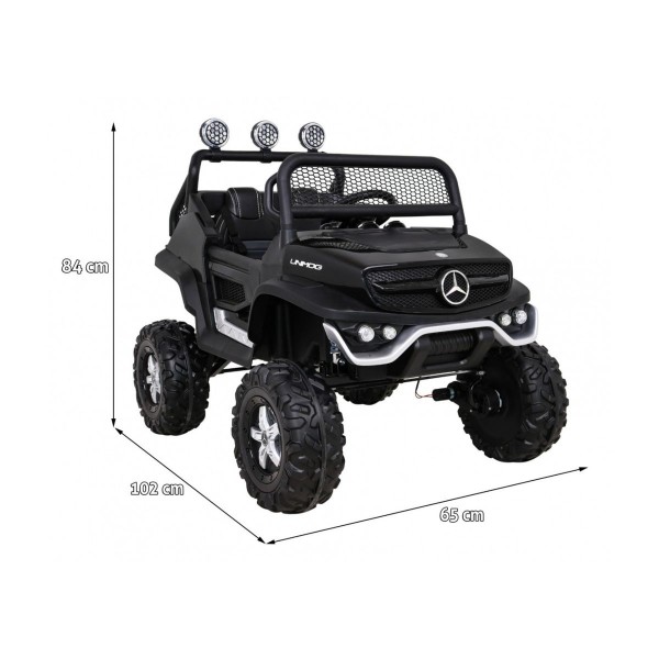 Джип на акумуляторі 4x4 Mercedes Benz Unimog, чорний