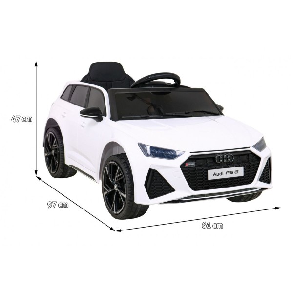 Автомобіль на акумуляторі Audi RS 6, білий