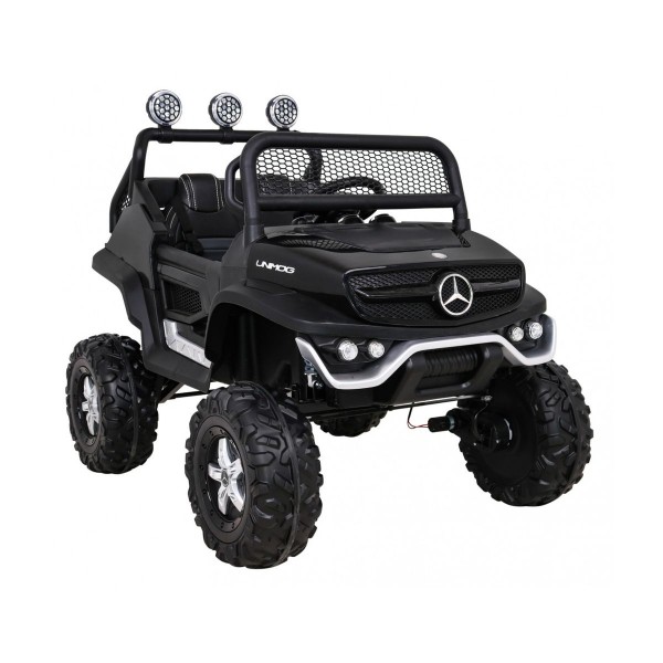 Джип на акумуляторі 4x4 Mercedes Benz Unimog, чорний