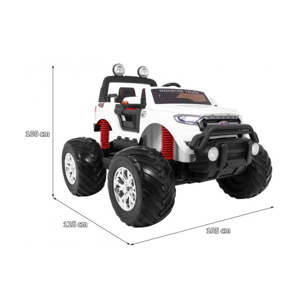 Джип на акумулятор Ford Ranger Monster 4x4, білий