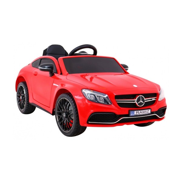 Автомобіль на акумуляторі Mercedes Benz C63 AMG, червоний